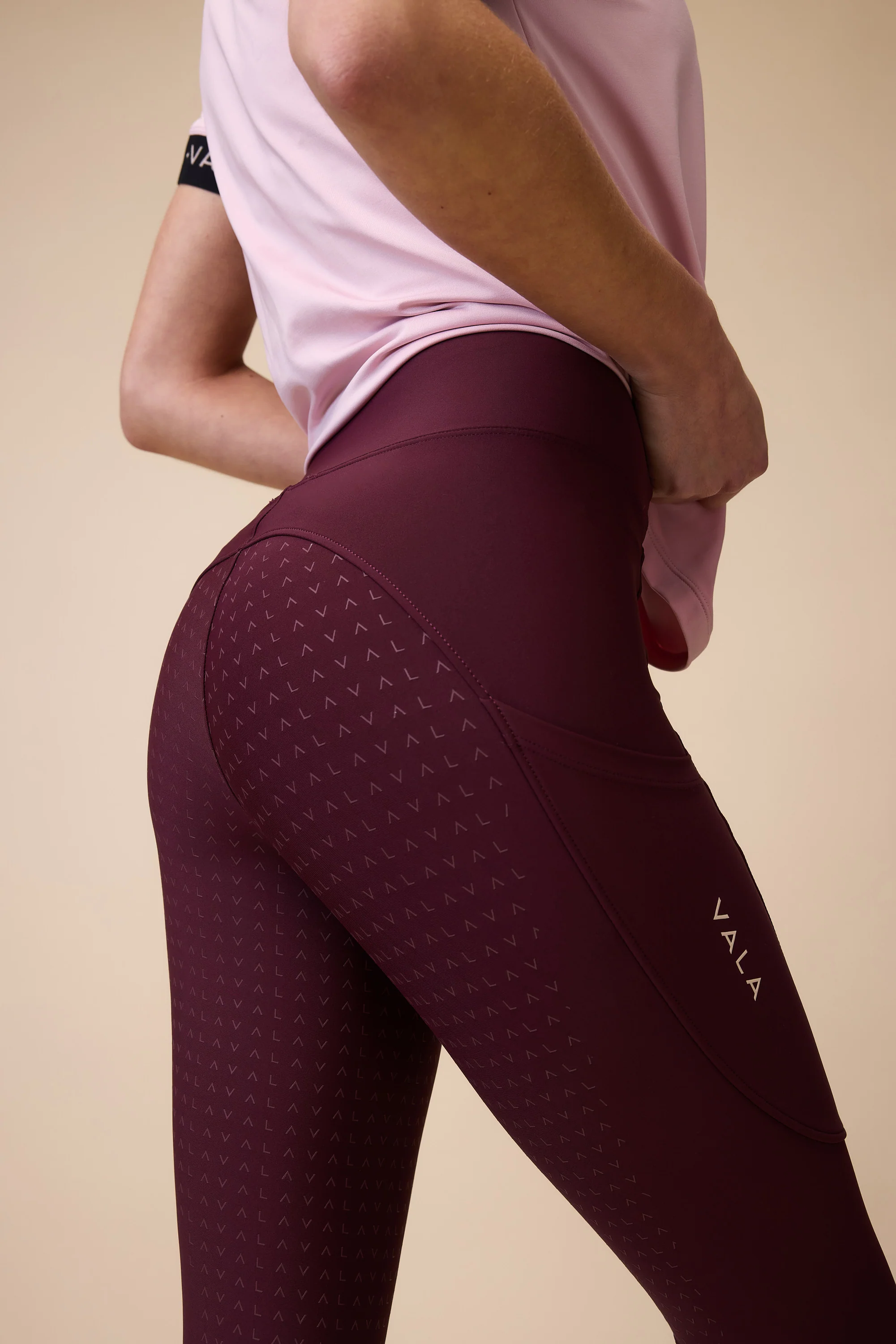Active Everyday Riding Leggings - Deep Cherry - Image 6