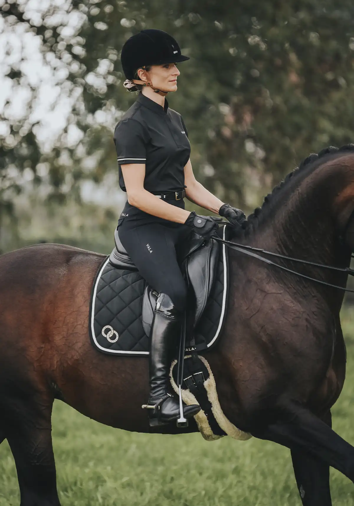 Connected Short Sleeve Polo - Black - Image 6