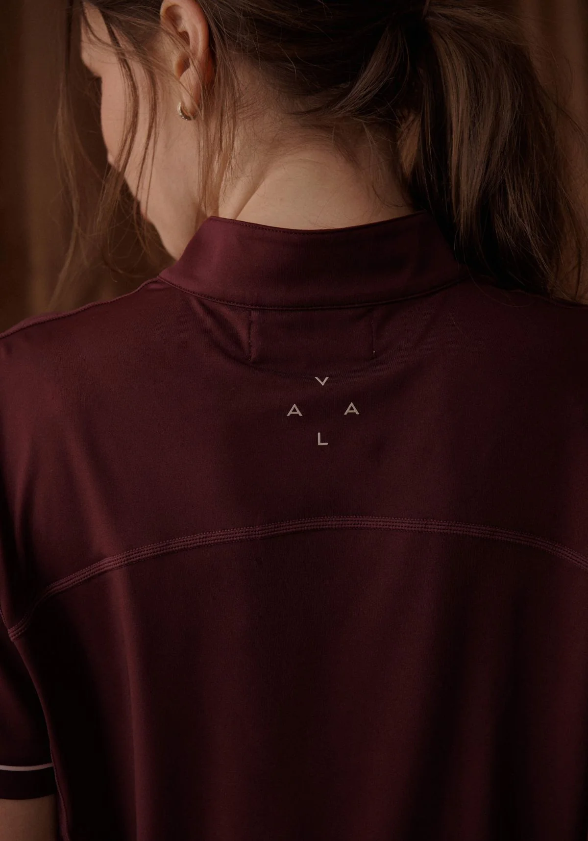 Connected Short Sleeve Polo - Deep Cherry - Image 5