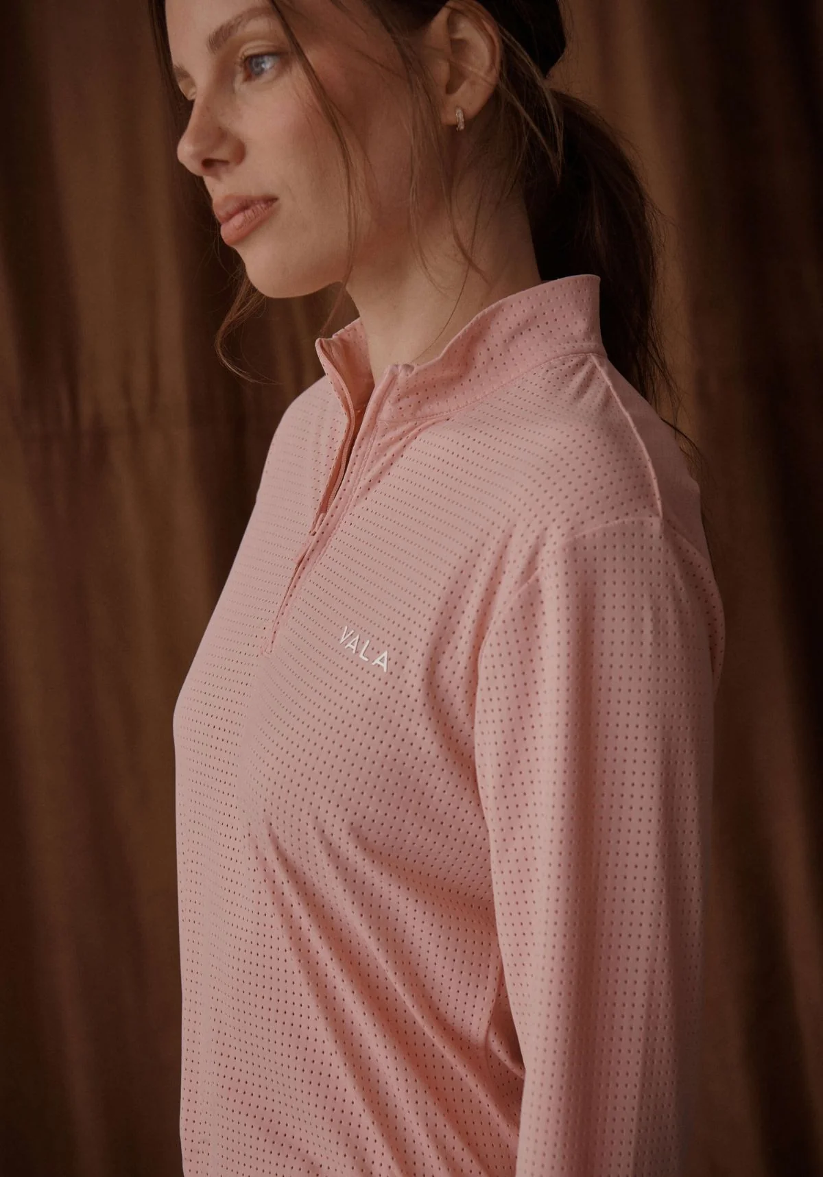Elsa Mesh L/S Zip - Pastel pink - Image 3
