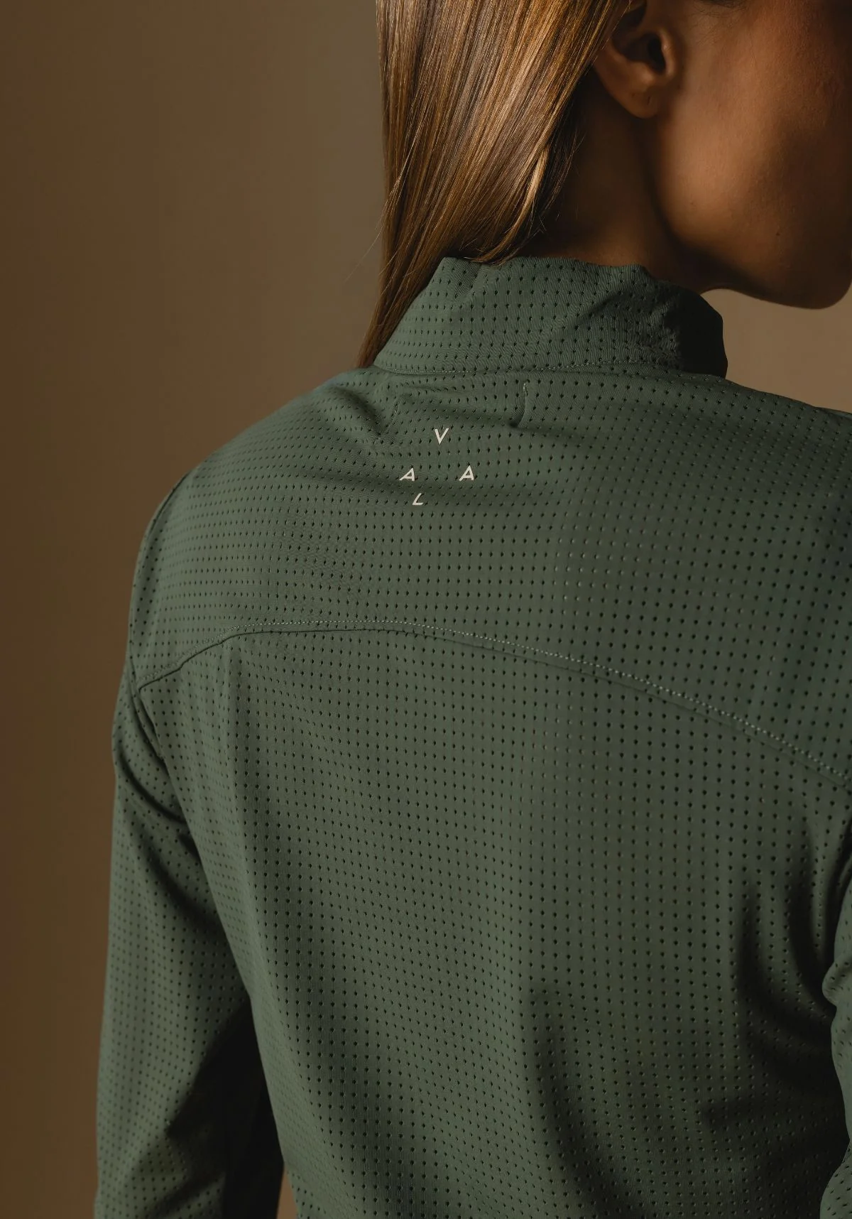 Elsa Mesh L/S Zip - Olive - Image 3