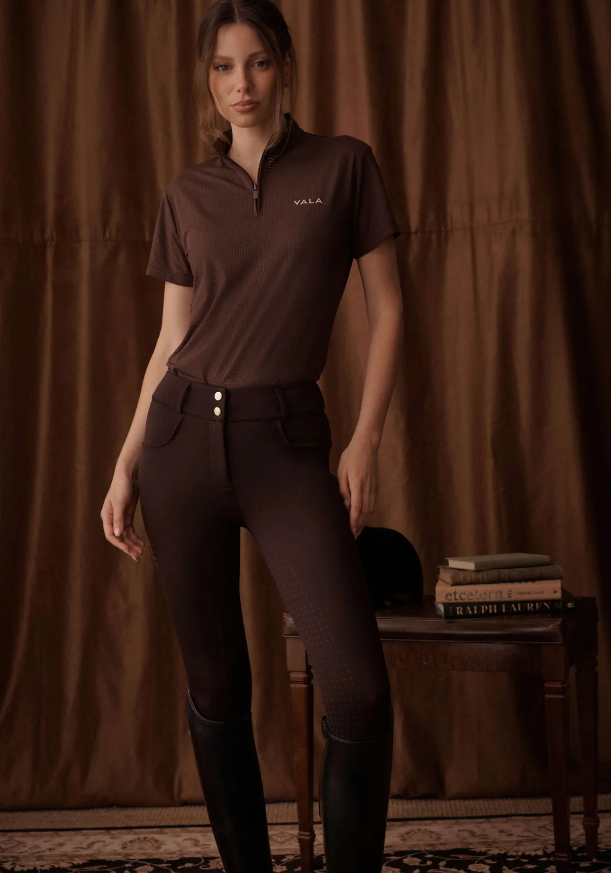 Elsa Mesh S/S Zip - Cocoa - Image 4