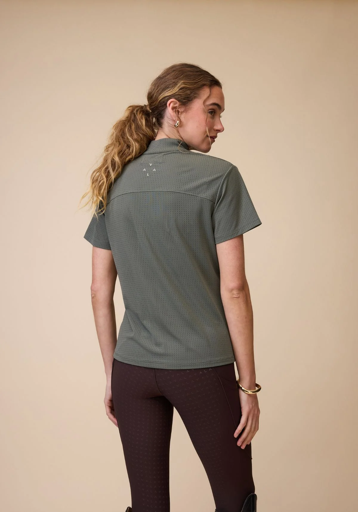 Elsa Mesh S/S Zip - Olive - Image 6