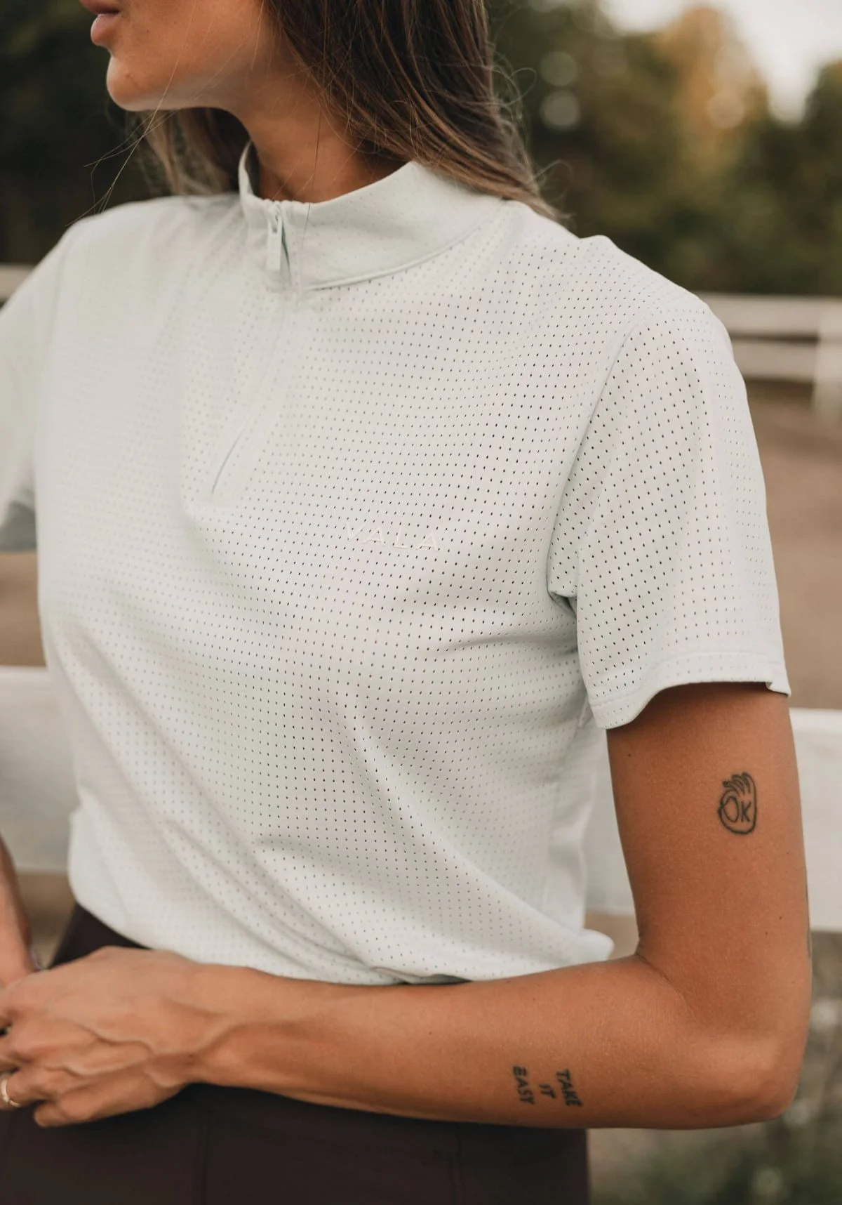 Elsa Mesh S/S Zip - Pastel Blue - Image 3