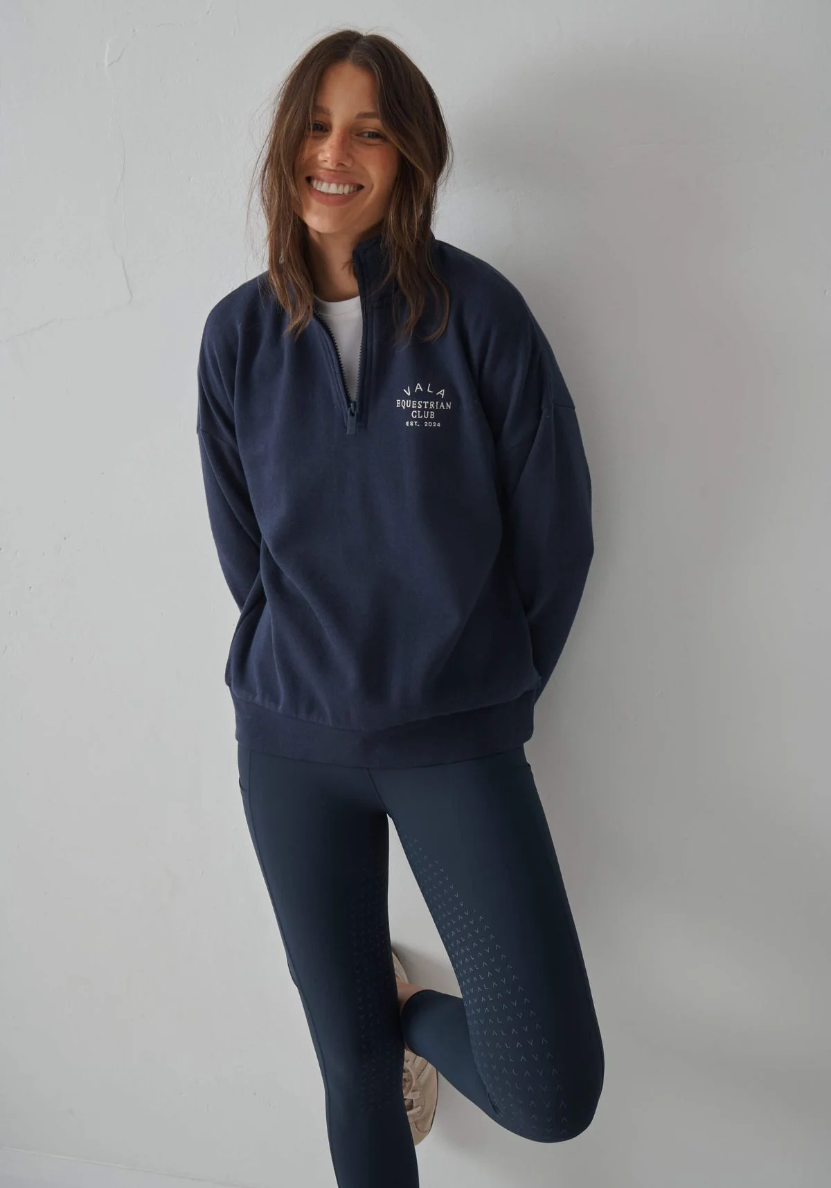 Equestrian Club 1/4 Zip Fleece - Navy - Image 5
