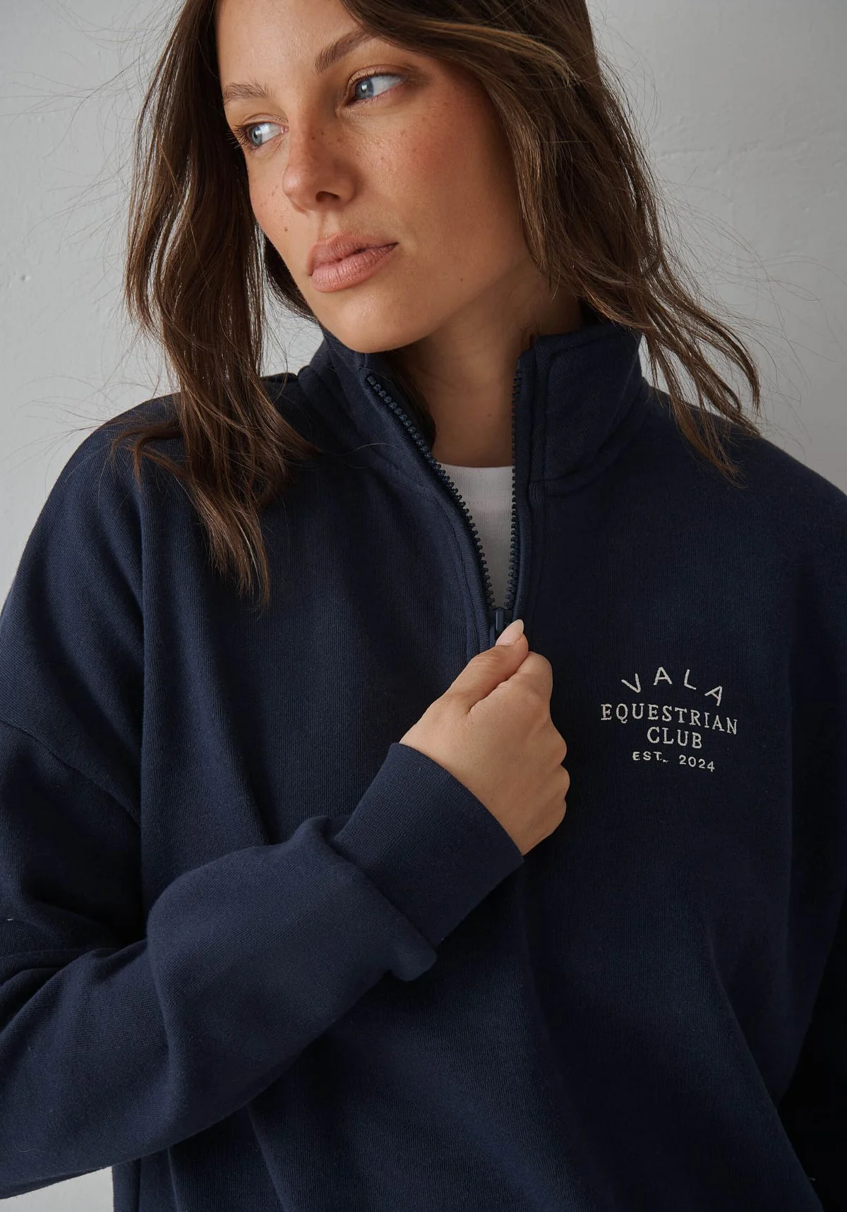 Equestrian Club 1/4 Zip Fleece - Navy - Image 6