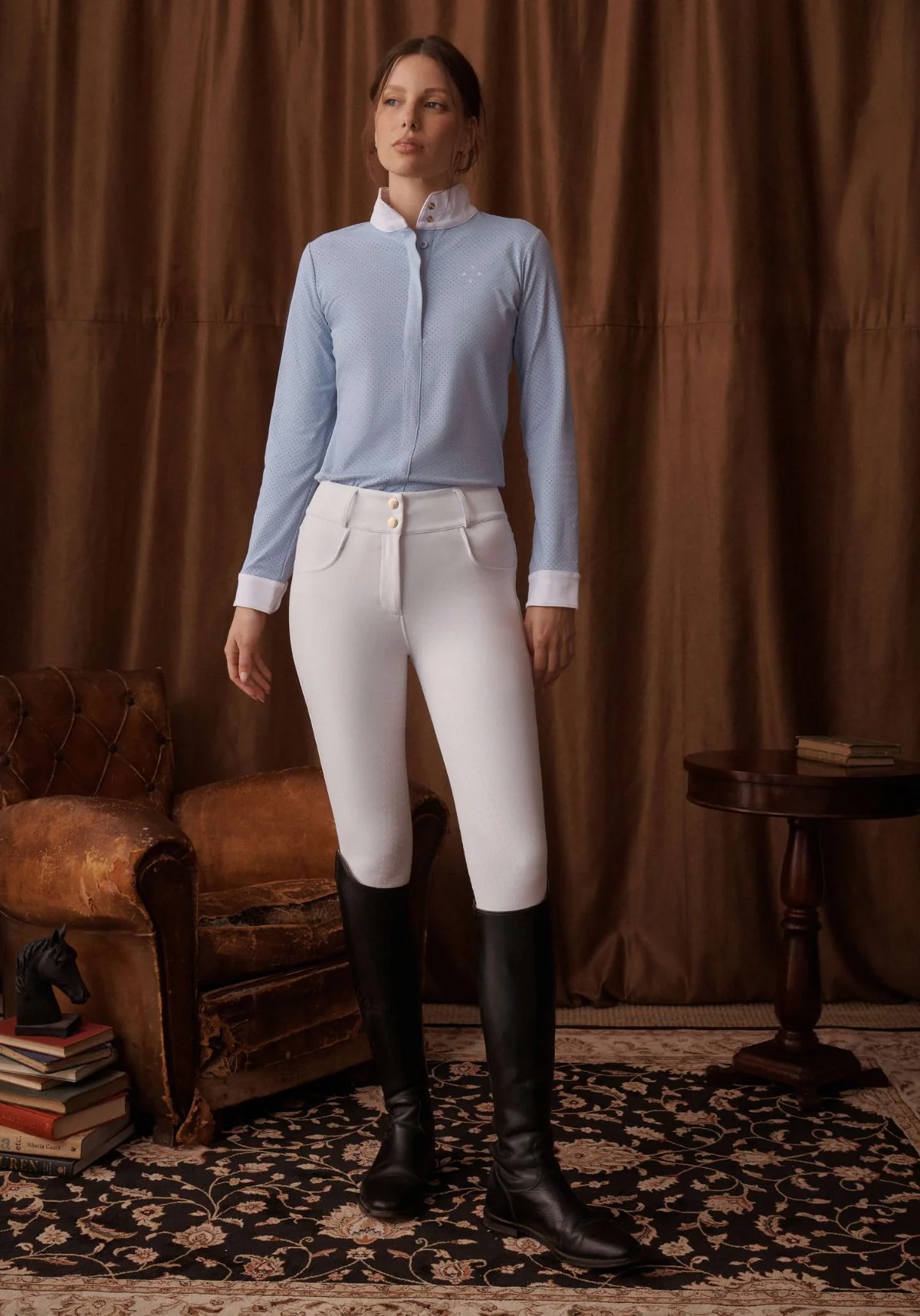 Mesh Show Shirt L/S - Powder Blue - Image 2