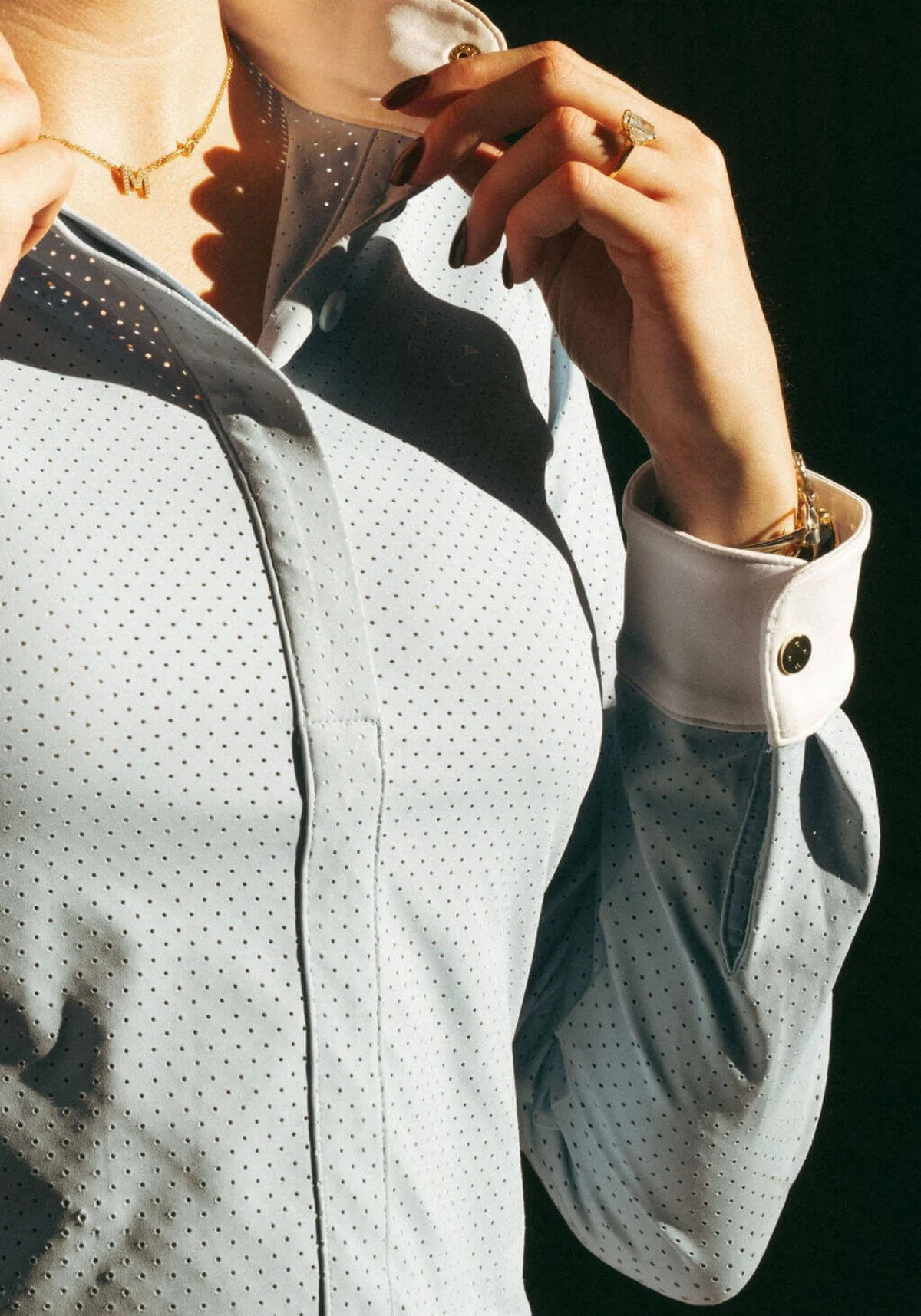 Mesh Show Shirt L/S - Powder Blue - Image 5