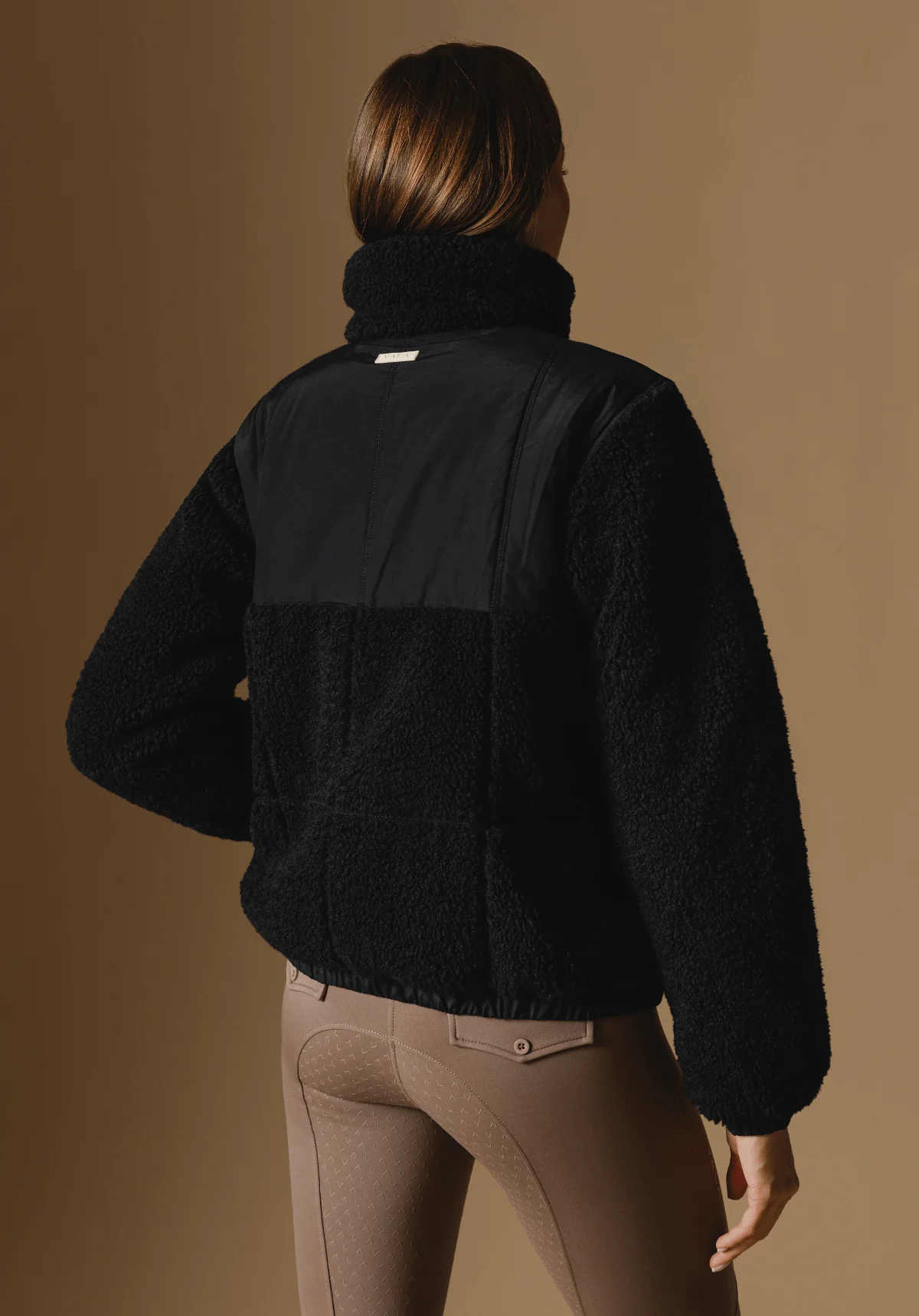 Milla Sherpa Quilted Jacket - Black - Image 3
