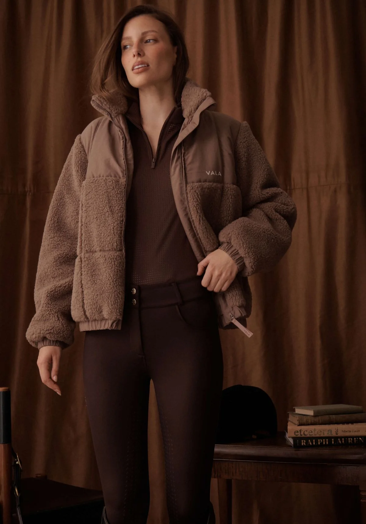 Milla Sherpa Quilted Jacket - Taupe - Image 18