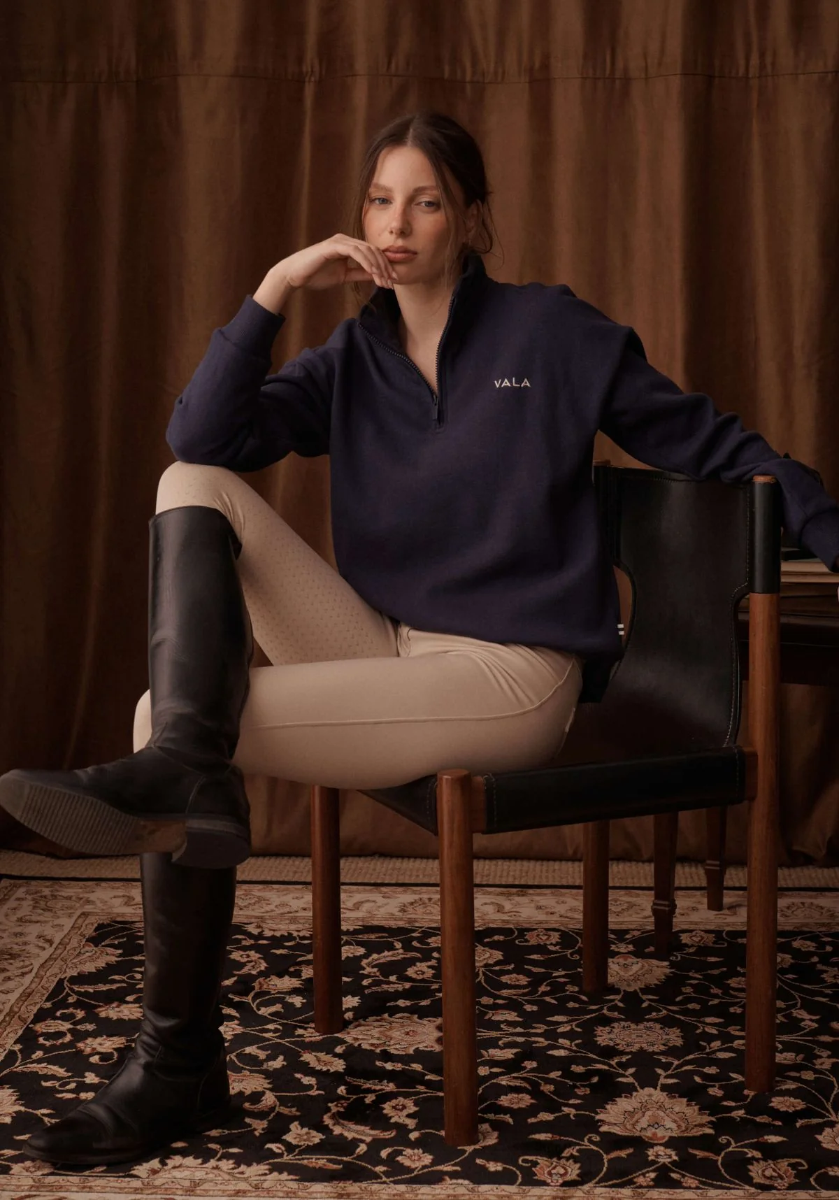 Olsen 1/4 Zip Fleece - Navy - Image 3