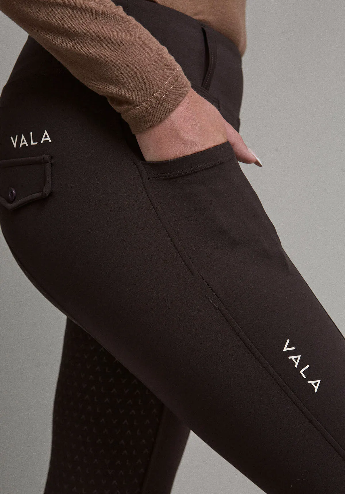 Sculpt And Smooth Riding Breeches - Bitter Chocolate - Image 3