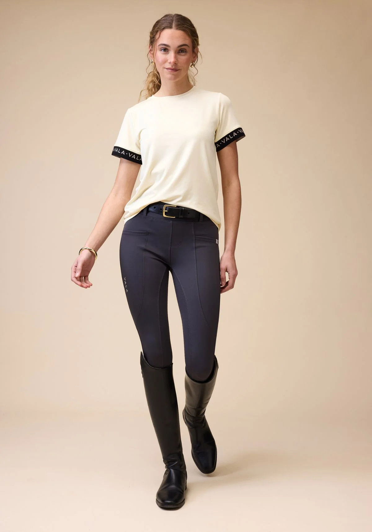 Sculpt And Smooth Riding Breeches - Knee Grip - Graphite