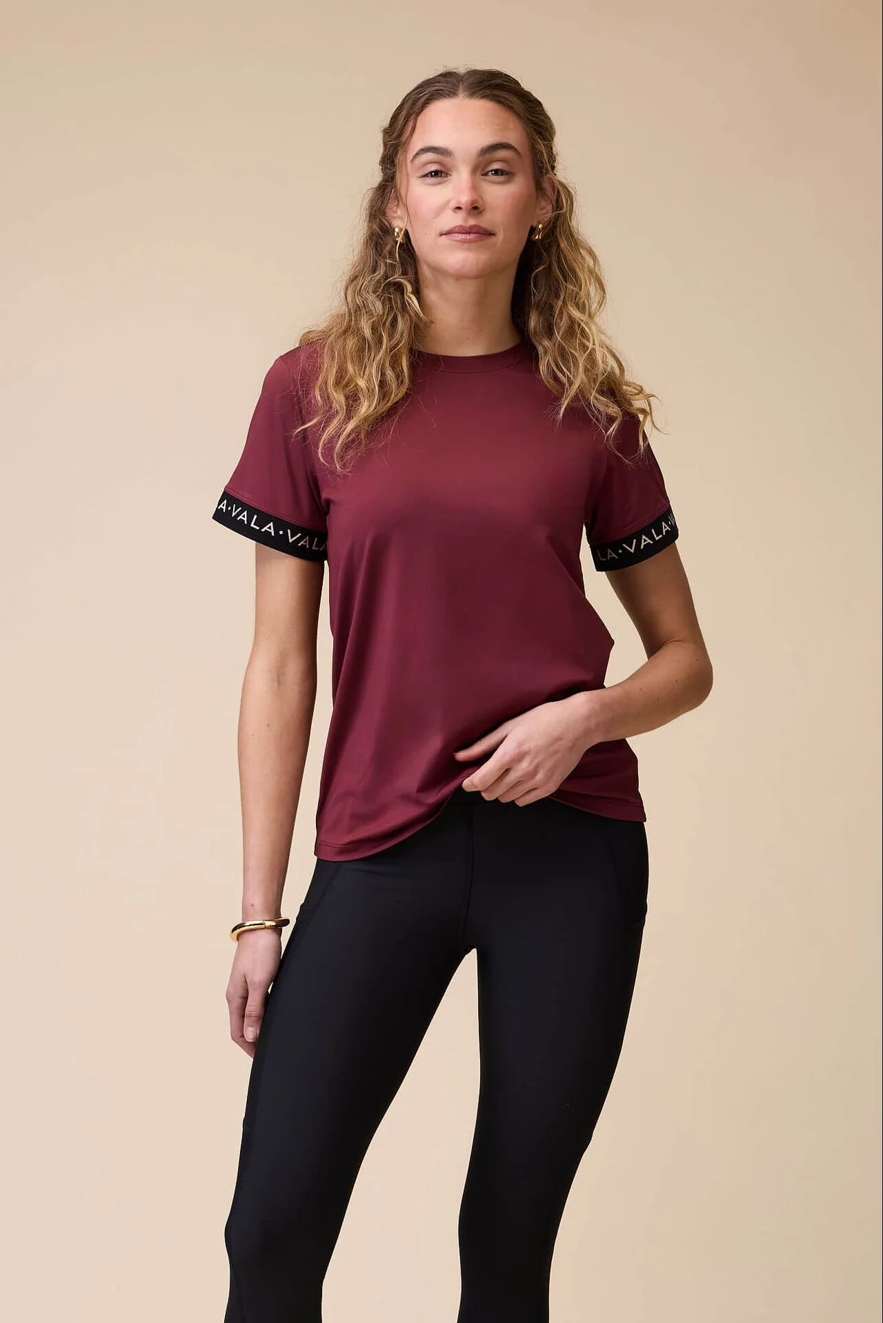 VALA Training Tee - Deep Cherry - Image 2