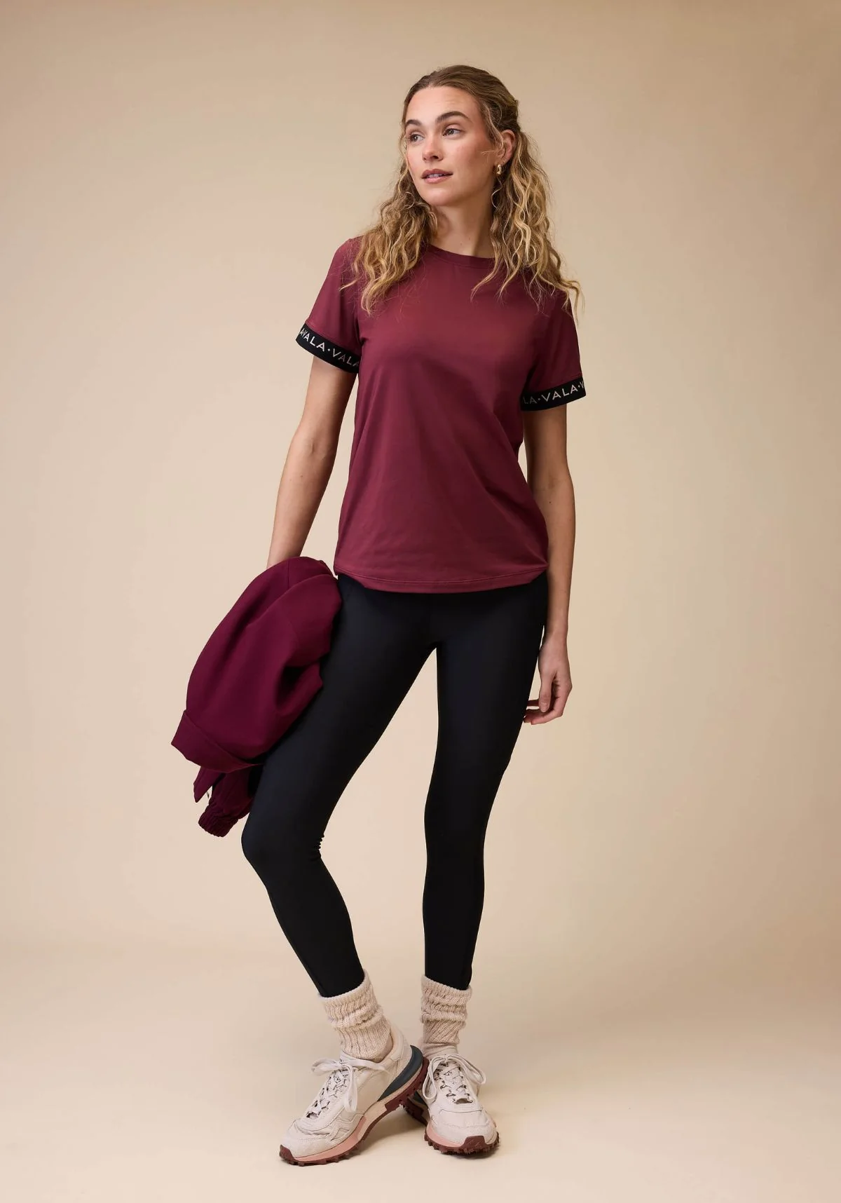 VALA Training Tee - Deep Cherry - Image 4
